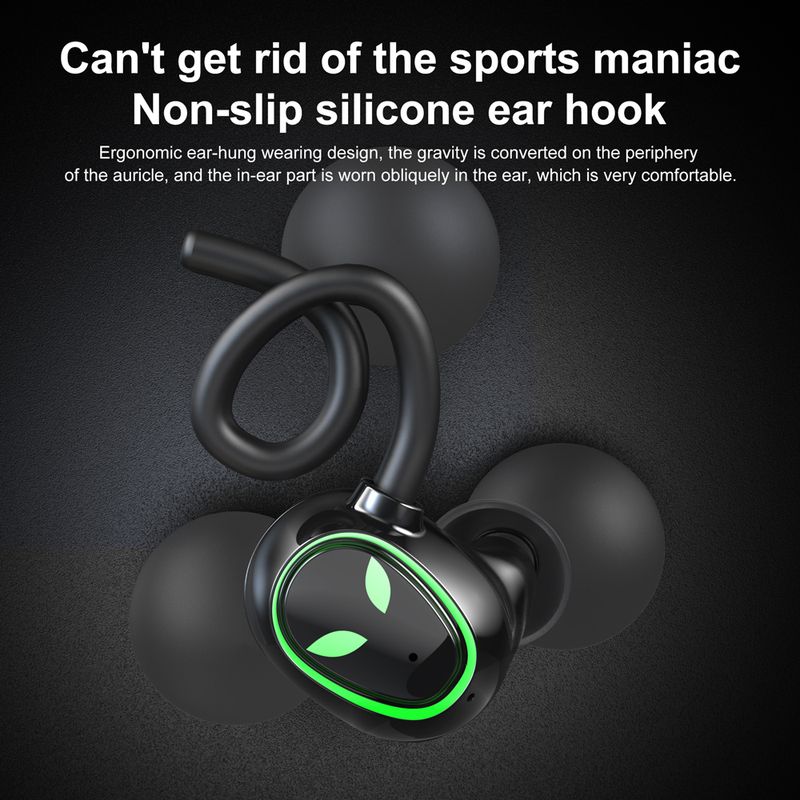 Bluetooth 5.3 Headphones Sport Wireless Earphones In Ear Noise Cancelling , Over Earhooks Ear Buds IPX5 Waterproof Deep Bass Headset For Running Gym_voghion.com