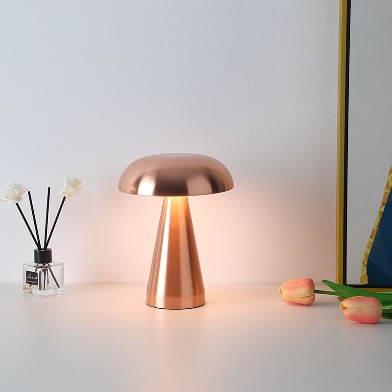 Lampă de masă decorativă din metal cu ciupercă, daneză, pentru birou, dormitor, încărcare portabilă_voghion.com