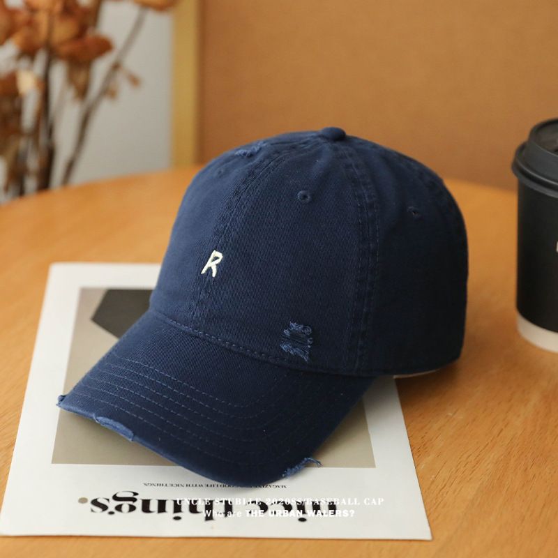 R Embroidered Baseball Cap For Women & Men - Wide Brim Sun Hat With Soft Top, UV Protection & Adjustable Strap_voghion.com