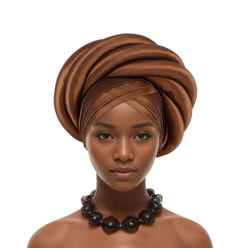 Women's Scarves Headscarf New Nigeria Heavy Industry Wrapped Sponge Head Cap Auto Gele Wra_voghion.com
