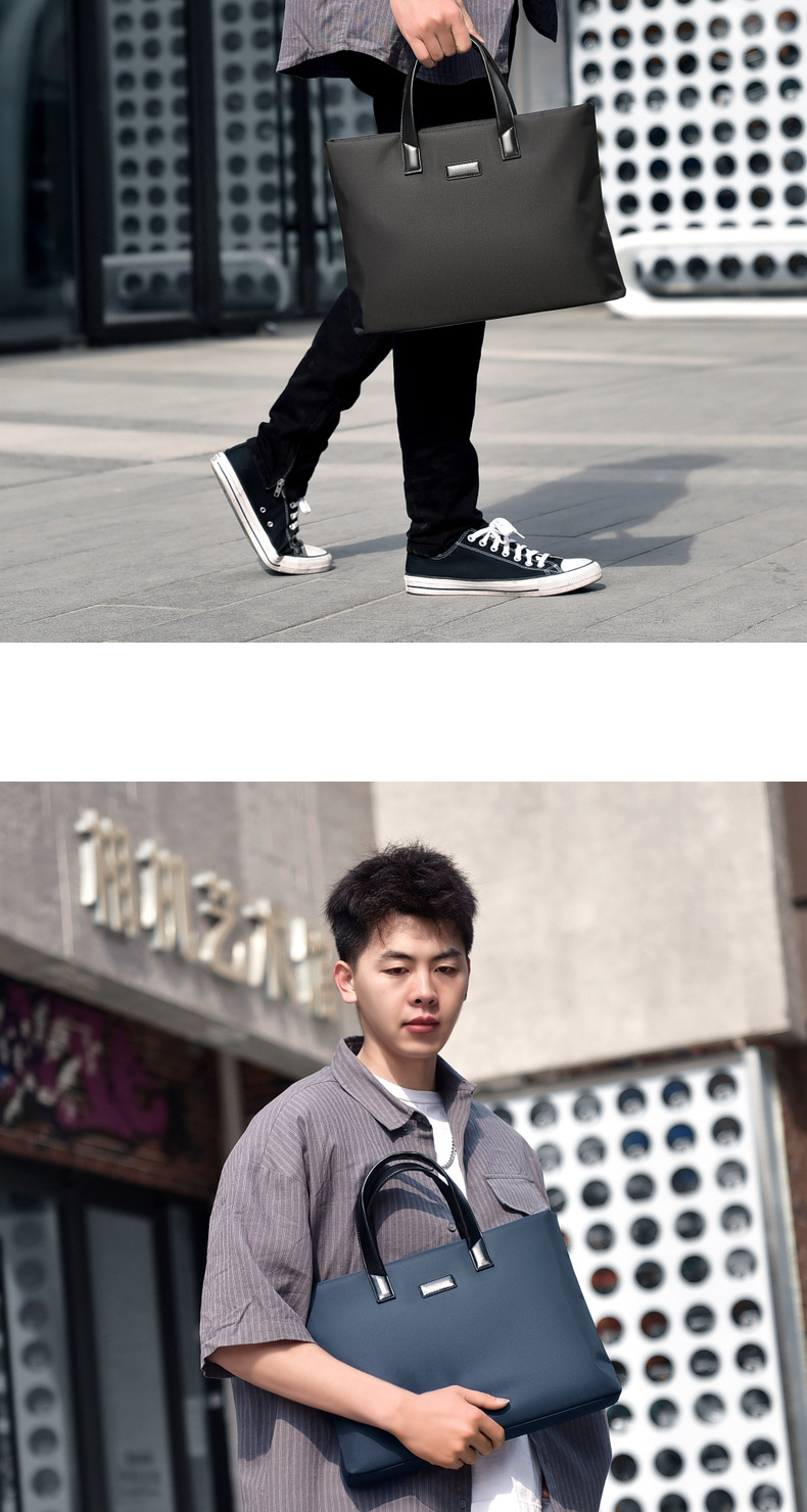 New Men's Portable Briefcase, Business Commuting Minimalist Computer Bag, Business Travel Document Bag_voghion.com