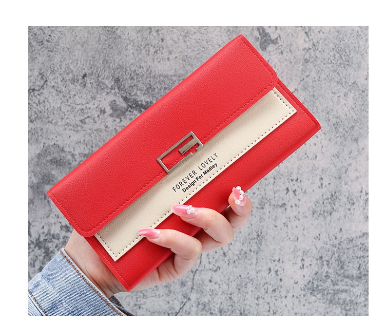 Long Wallet Ladies New Tri-Fold Clutch Multi-Functional Pu Bag Wallet_voghion.com