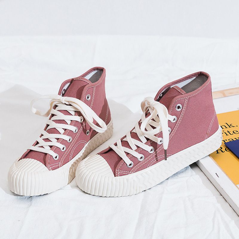 Spring New High Top Canvas Female Student Cookies, 1970 S Trendy Board Shoes, Internet Famous Sneakers_voghion.com