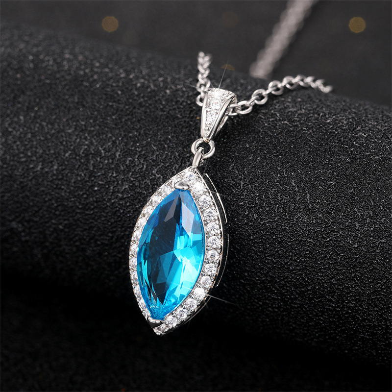 Cao Shi Ruili Magazine Hailanbao Topaz Horse Eye Hanger Ketting Koperen Set Zirkoon Sleutelbeen Ketting_voghion.com