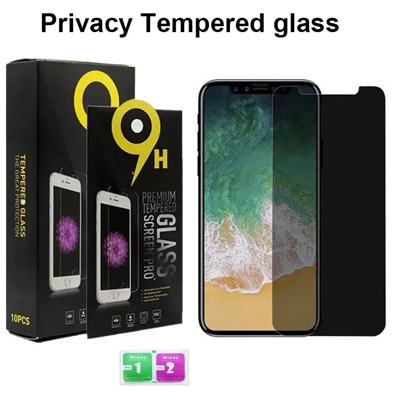 Privacy Tempered Glass For IPhone 16E 16 15 14 13 12 11 Pro Max XS XR Samsung A03S A06 A36 A16 Anti Spy Screen Protector_voghion.com