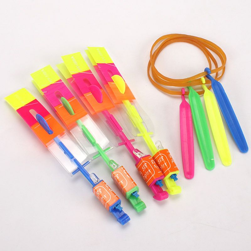 Happyhouse 1 set Slingshot Racheta Elastic Ușor de Asamblat Plastic Uimitor Lumină LED Slingshot Jucărie zburătoare pentru petreceri_voghion.com