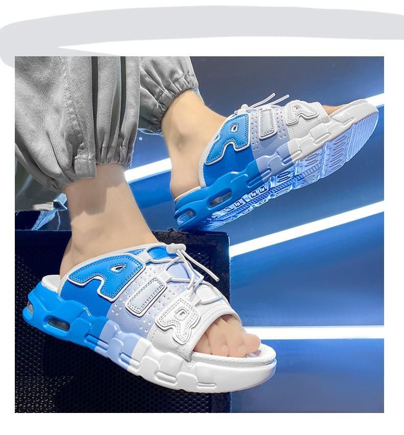 Slippers Men's Summer Trendy Brand Go Out Non-slip And Step On Shit Feeling Men's Sports Air Cushion Thick Bottom Increases_voghion.com