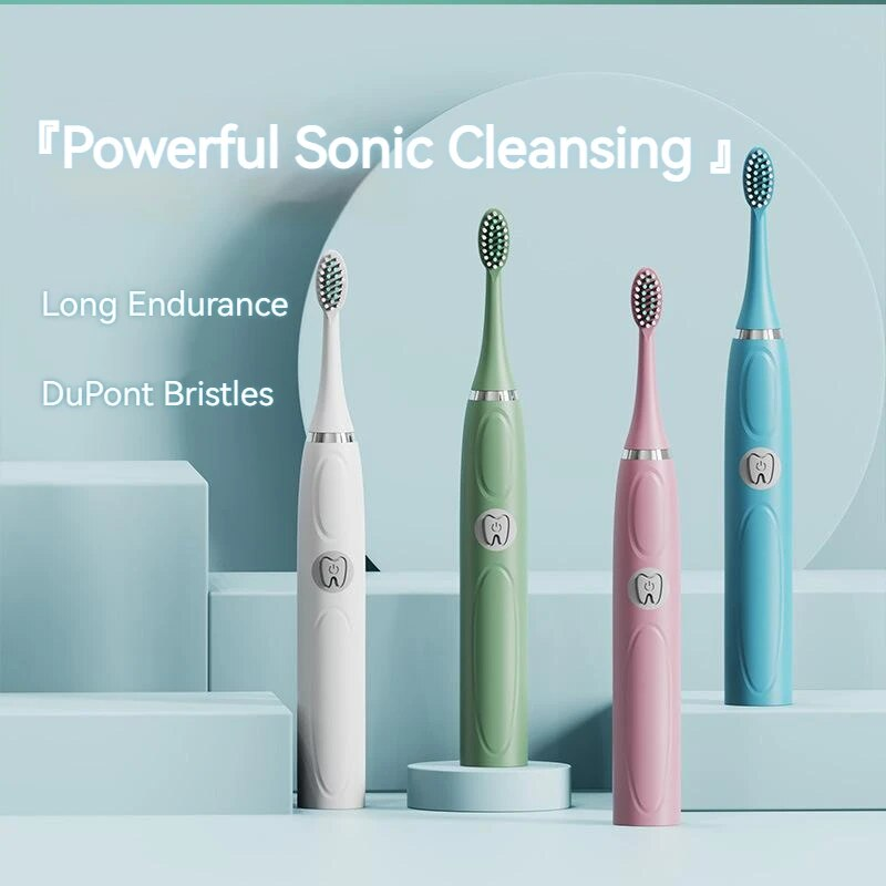 Ultrasonic Toothbrushes Household Adult Intelligent Electric Sonic Brush Head Teeth Whitening Waterproof Toothbrush_voghion.com