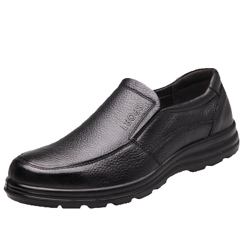 Scarpe da uomo in pelle di vacchetta casual con suola a molla Euro Step, superficie morbida, grandi dimensioni, da lavoro, 9886_voghion.com