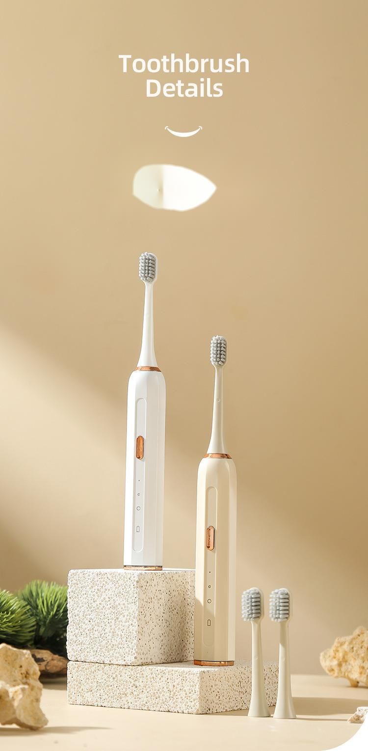 Smart Sonic Toothbrush Set With USB Charging, Auto Timer & Quadpacer, For Adults & Kids, IPX7 Waterproof For Home And Travel_voghion.com