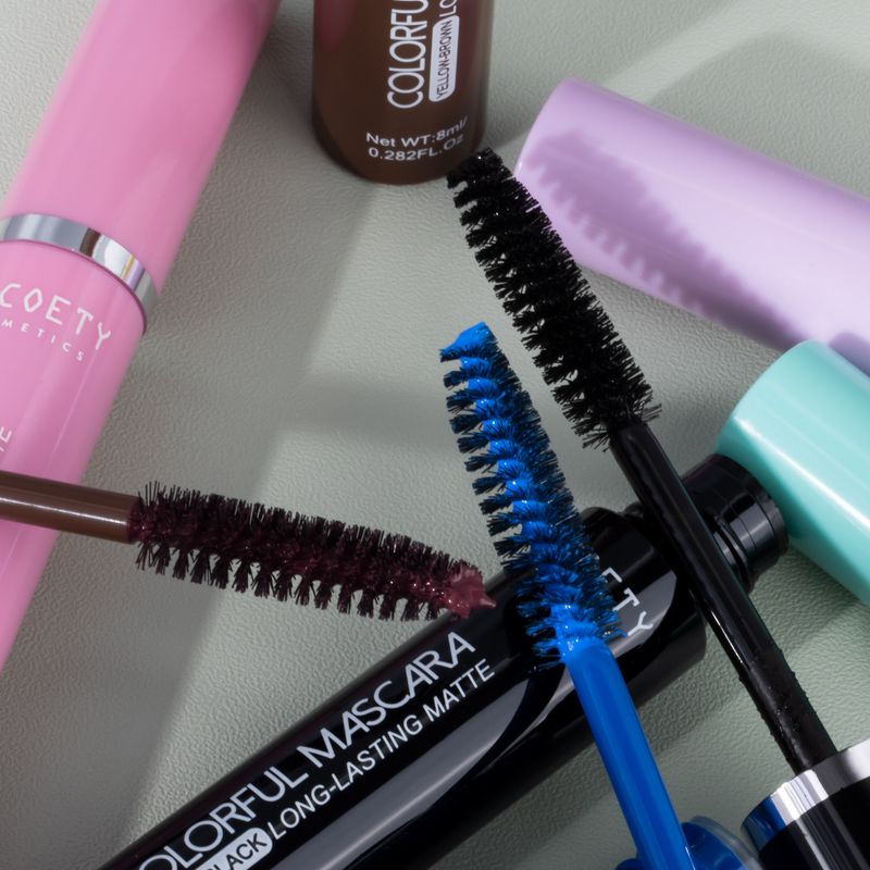 Mascara SHCOETY Colored Mascara Waterproof And Non Smudged Long, Thick And Curled Christmas Stage Hot Makeup_voghion.com