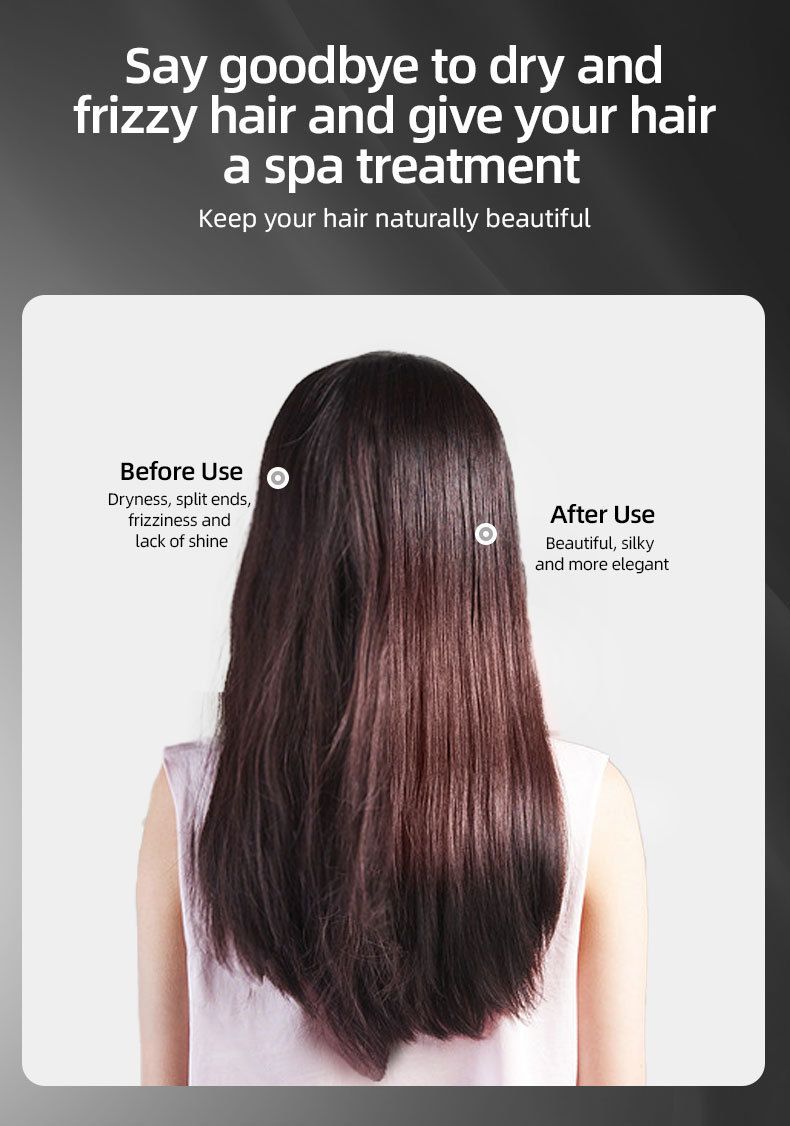 Wireless Ionic Straightening & Styling Brush – 2-in-1 Detangling & Curling, LCD Temperature Display, Fast USB-C Charging, Travel-Friendly_voghion.com