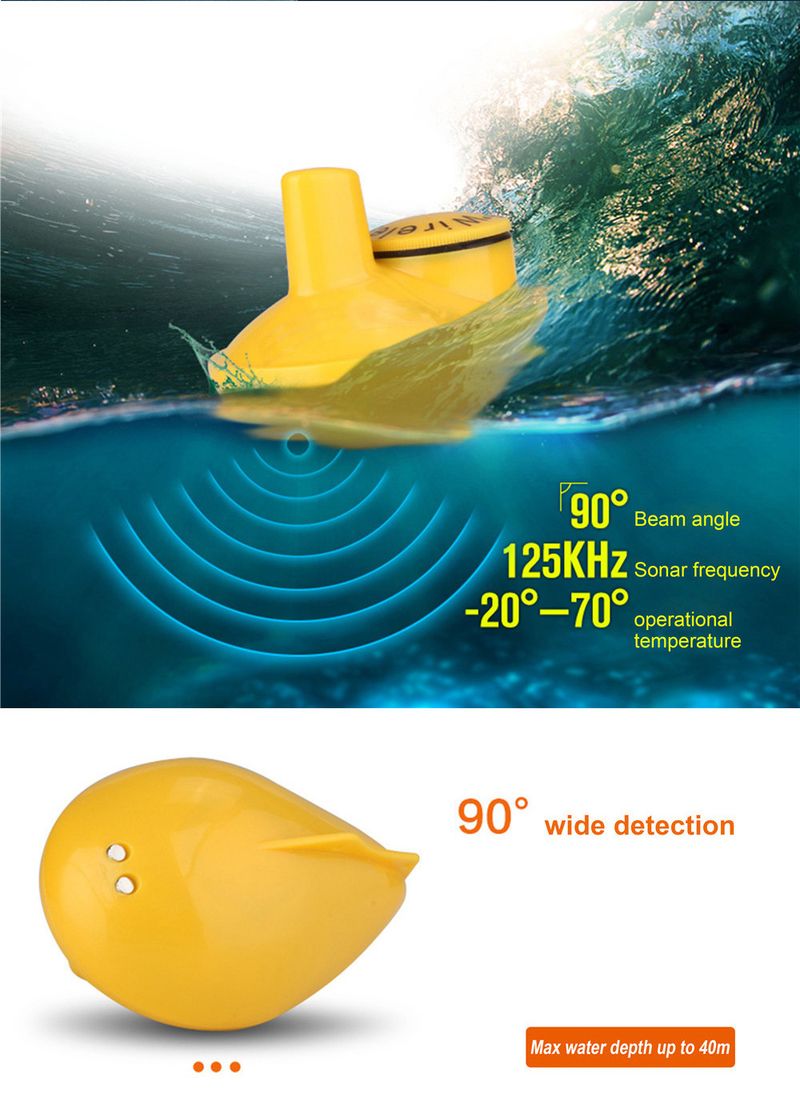 Rilevatore di pesca subacqueo wireless HD inglese Mobile Ultrasonic Fish Finder Sonar_voghion.com