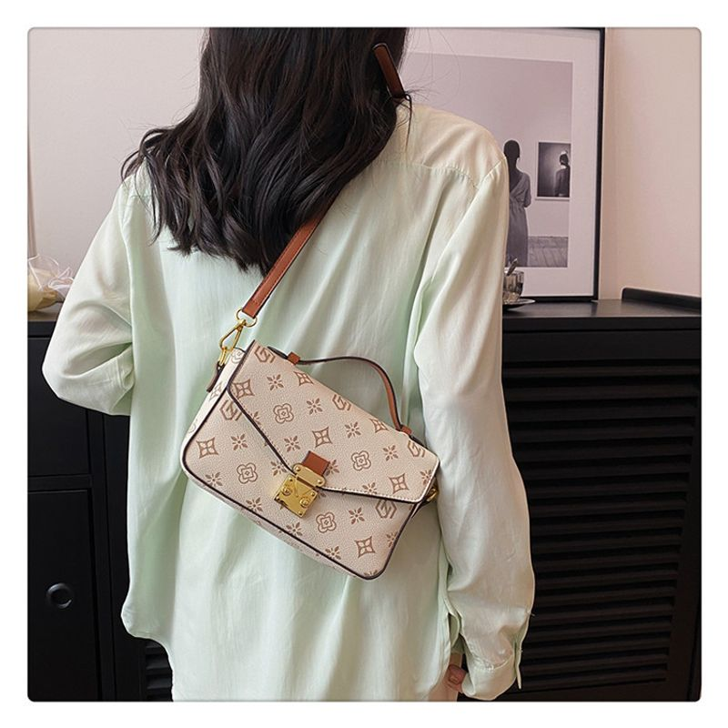 Modetryckt 2023 Nytt mode koreansk stil Enkelaxel Crossbody Handhållen liten fyrkantig väska för kvinnor_voghion.com