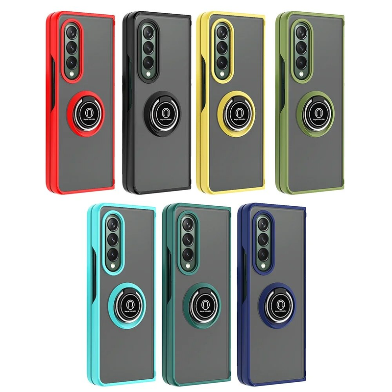 Matte harte PC-Rückseite für Samsung Galaxy Z 5 Fold 4 ZFold3 5G Automagnethalterring Stoßfestes Coque_voghion.com