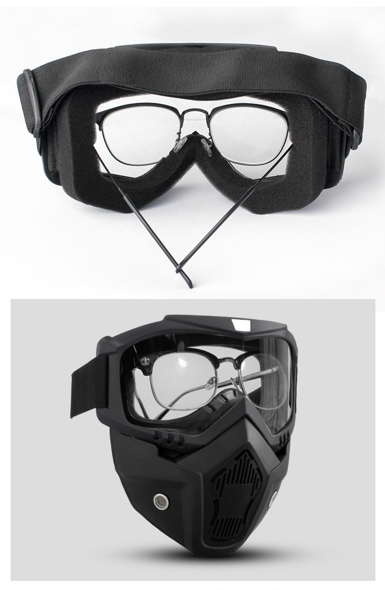 Gogle motocyklowe Harley Windshield Off-roadowy kask sportowy z osłoną twarzy_voghion.com