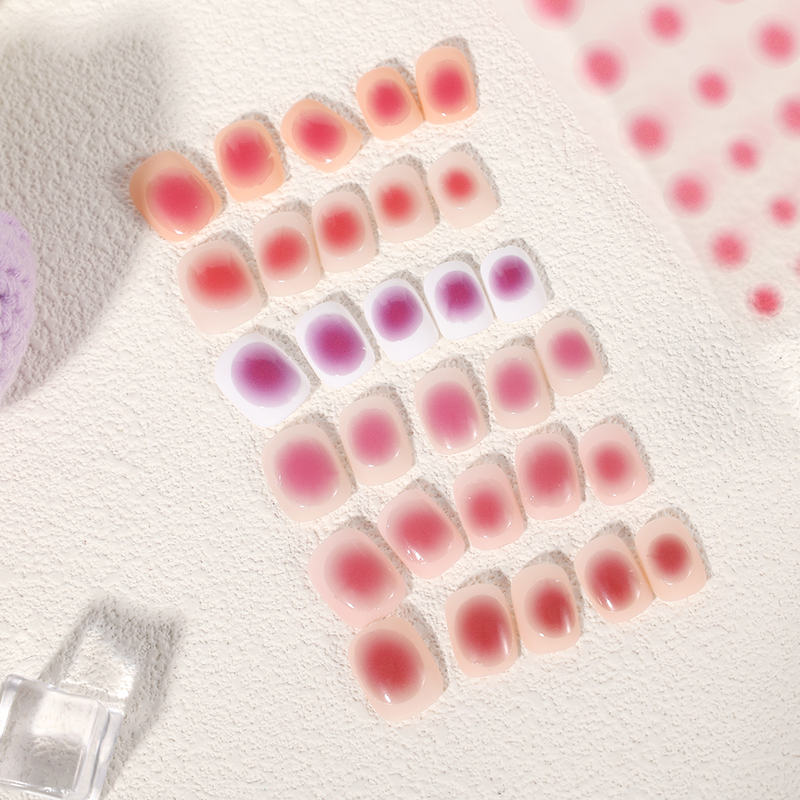 3D transparenter Puder-Rouge, allmählicher Wechsel, Nagelkunst-Aufkleber, selbstklebender Regenbogen-Puder-Rouge-Schieber, Grad_voghion.com