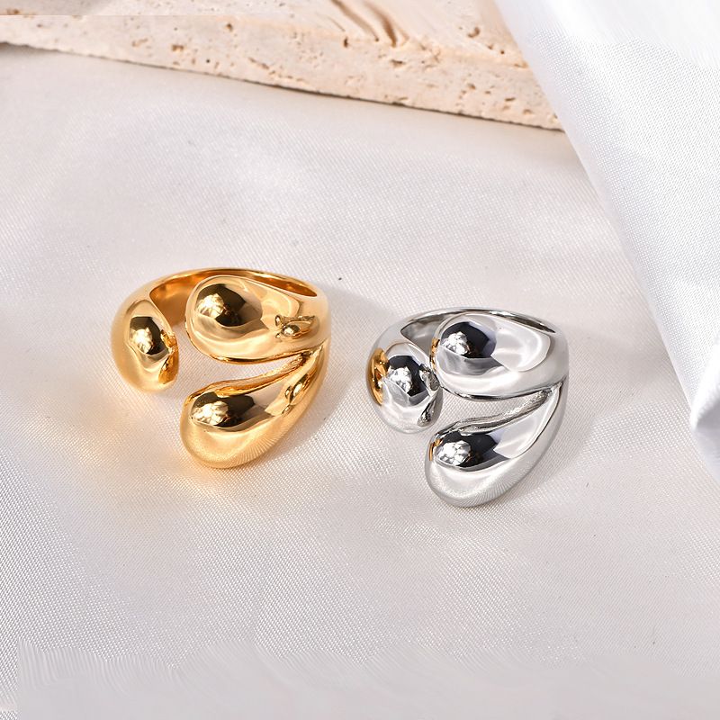 Geometric Fashion Round Claw High-End For Women Stainless Versatile Simple Design Open Titanium Steel Index Finger Ring_voghion.com
