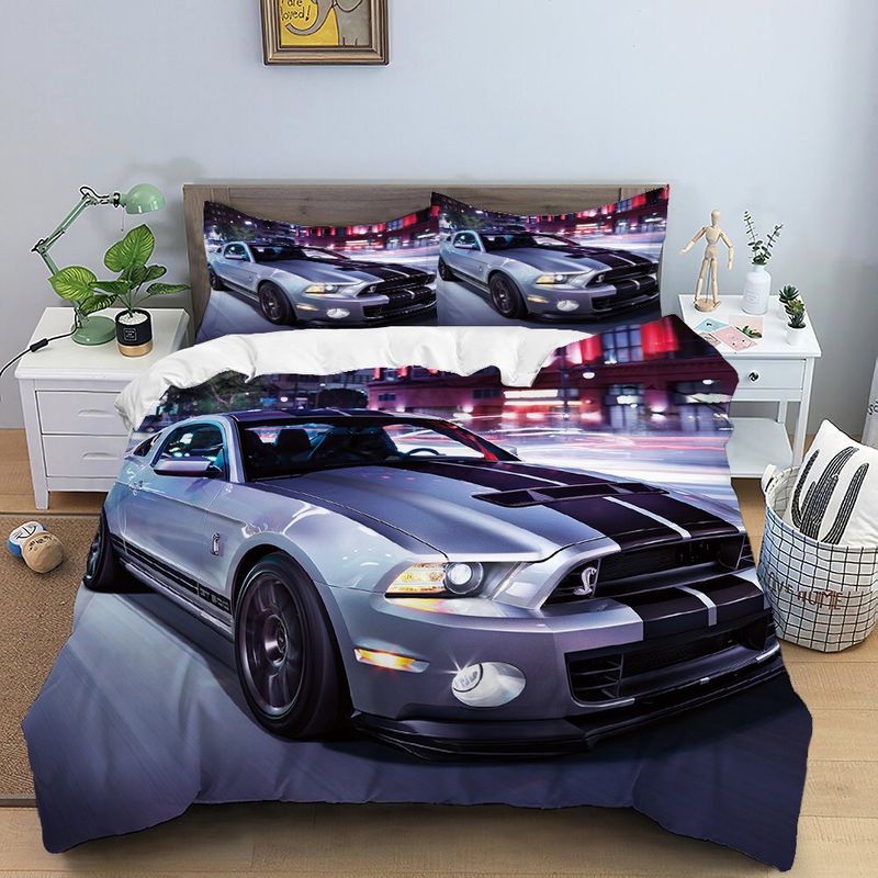 Aircraft takeoff three pieces, car bedding set of four pieces_voghion.com