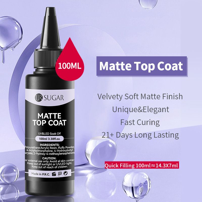 UR SUGAR Große Flasche mit Basiskleber, Dichtungs- und Verstärkungskleber, Funktionskleber mit großer Kapazität, 100 ml, für Nagelkunst_voghion.com