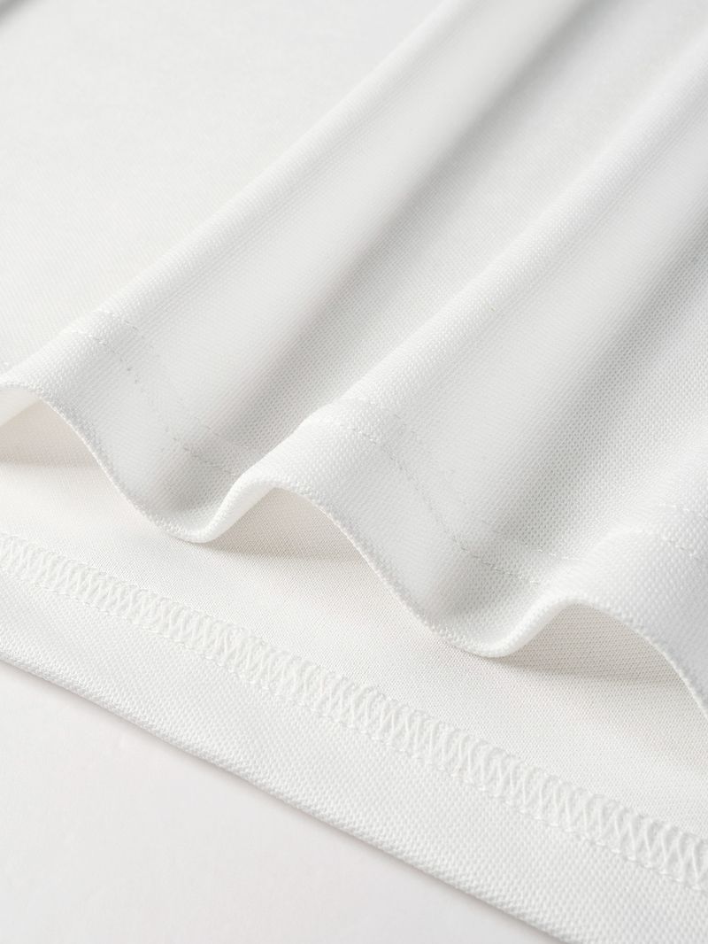 Bedrucktes Poloshirt für Herren – kurzärmliges, lässiges, enges Revershemd, atmungsaktives Polyester-Modeoberteil für den Sommer, Slim Fit (weiß), Größen S-XXL_voghion.com