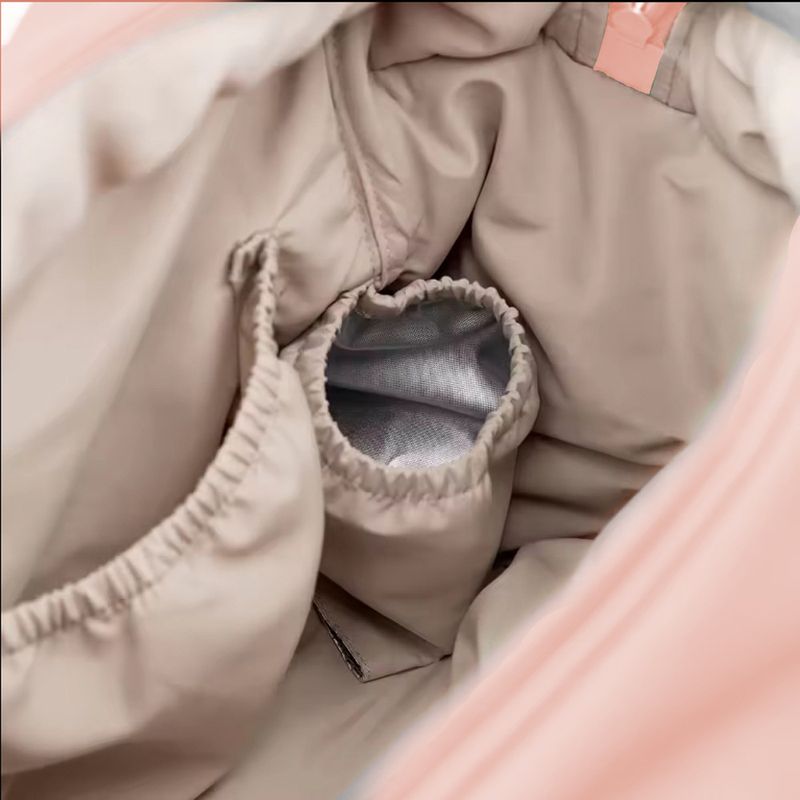 Bolsa de mão fofa feminina acolchoada fashion bolsa de mãe bolsa de ombro dobrável com penas_voghion.com