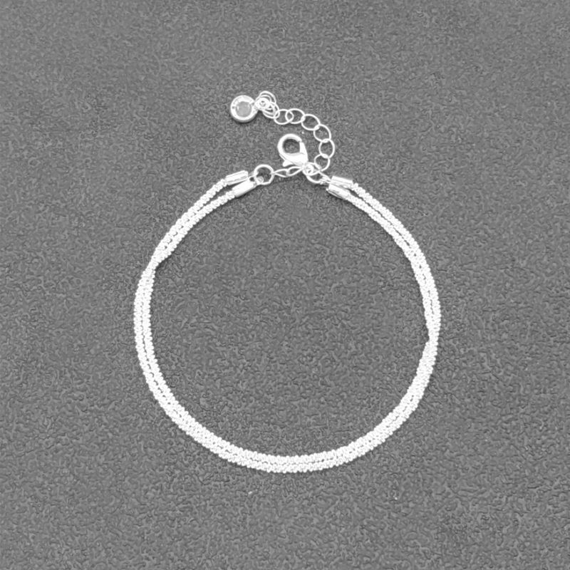【】Tobillera de cadena fina ajustable, sencilla y versátil para mujer_voghion.com