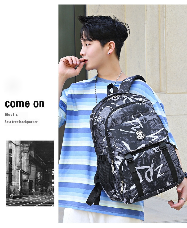 Backpack Trendy Junior And Senior High School Student Backpack Fashion Camouflage Travel Large Capacity Computer Backpack_voghion.com