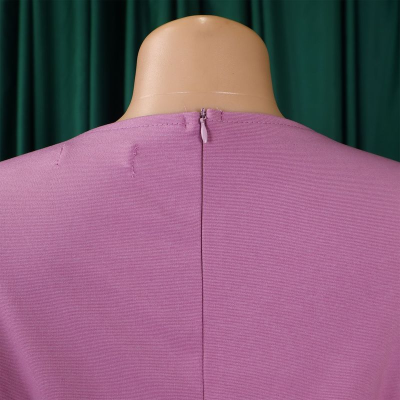 D501 Damenbekleidung 2024 neues einfarbiges hüftumarmendes OL-Bleistiftrockkleid_voghion.com