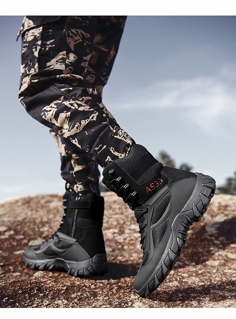 Bottes tactiques légères pour le désert, bottes d'extérieur pour hommes, bottes de combat dans la jungle, bottes de randonnée antidérapantes et résistantes à l'usure_voghion.com