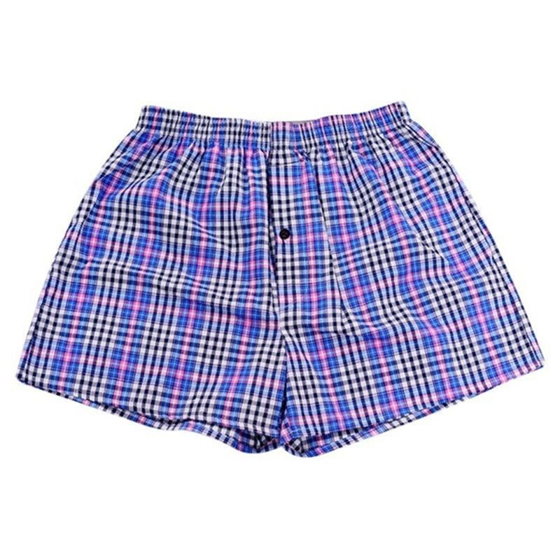 Weizhifu Casual Plaid Imprimer Taille Élastique Hommes Sous-Vêtements Pantalons De Plage D'été Boxers Shorts-Couleur Aléatoire L_voghion.com