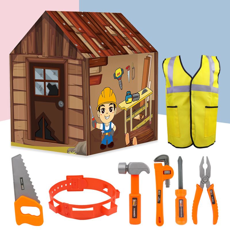 Anne ve Çocuklar İçin Mühendis/Doktor/Evcil Hayvan Veteriner Temalı Oyun Çadırı Çocuklar İçin Kapalı Rol Yapma Oyuncağı Çoklu Karakter Seçenekleri Hayal Gücünü ve Sosyal Becerileri Teşvik Eder_voghion.com