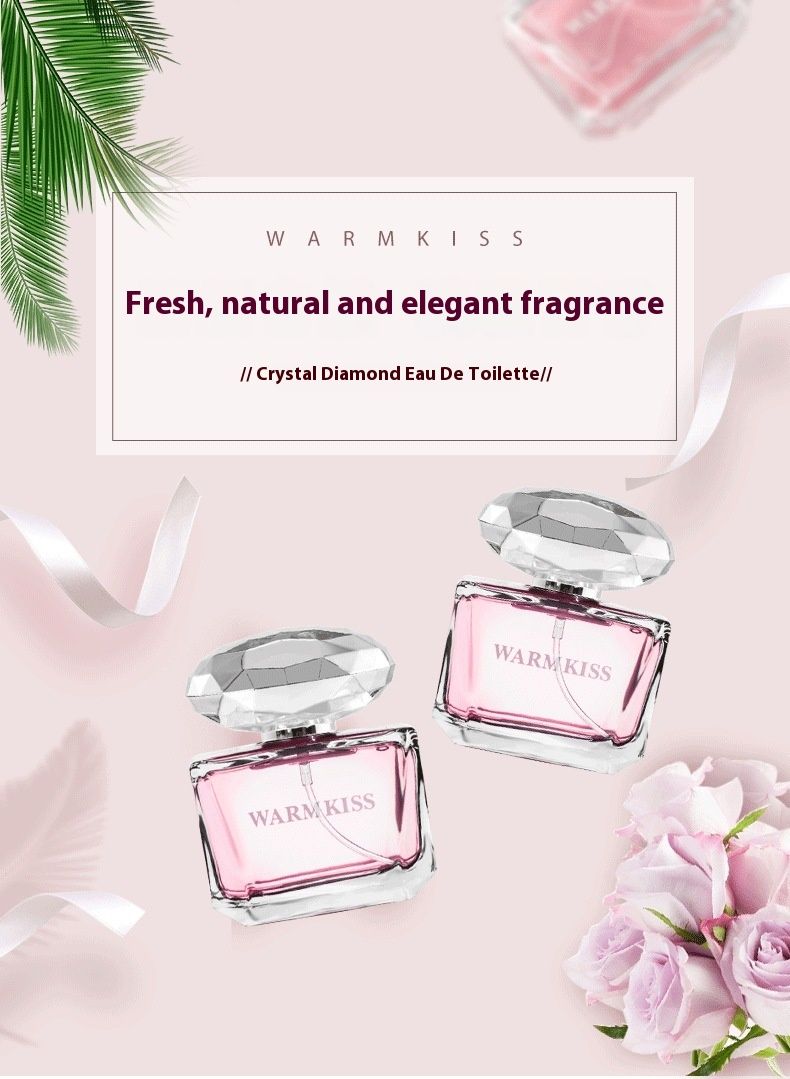Νέο άρωμα WARMKISS Powder Crystal Diamond Γυναικείο άρωμα φρέσκο, φυσικό και διαρκείας Eau De Toilette Student's Fair Online Δημοφιλές 50ml_voghion.com