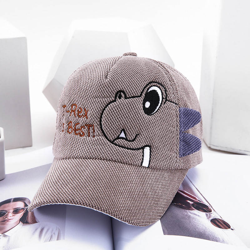 Berretti per bambini carini Dinosauro dei cartoni animati Berretto da baseball per bambini Ragazzo Cappello di protezione solare regolabile in velluto a coste per bambini Estate Autunno_voghion.com