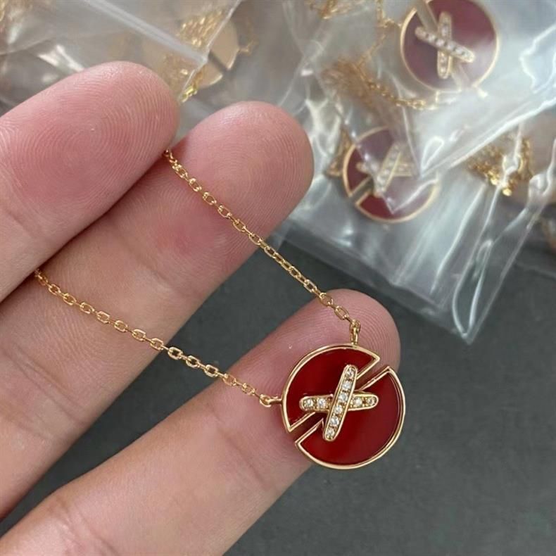 Collana con ciondolo di diamanti intarsiati a forma di X di Shangjia di alta qualità, placcata in nichel, design alla moda e squisito._voghion.com