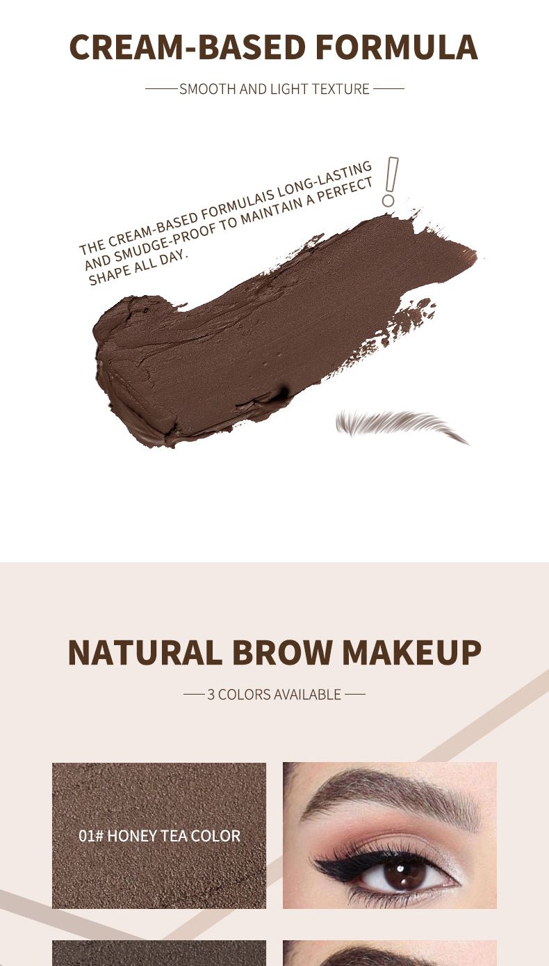 Intensificadores de sobrancelhas Tinta para sobrancelhas à prova d'água, que não desbota e não borra_voghion.com