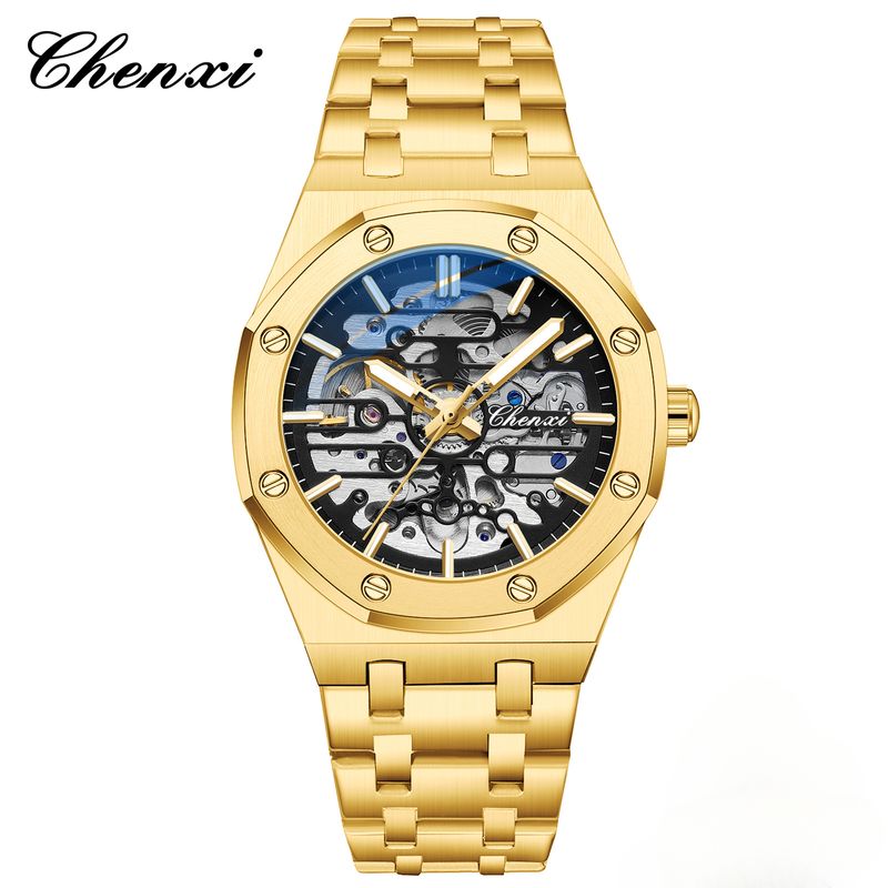 Hochwertige, skelettierte, automatische mechanische Herrenuhr_voghion.com