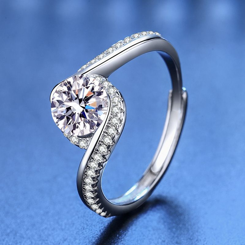 Tancise klassischer Moissanit-Silberring für Damen, Schmuck, Hochzeitsversprechen, Party-Geschenk_voghion.com