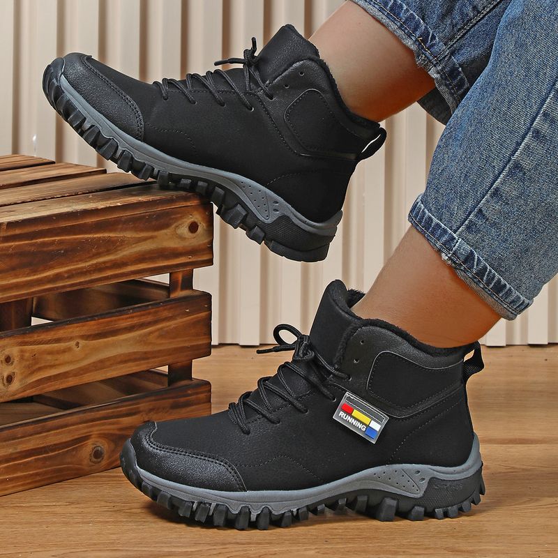 Herbst winter paar anti-rutsch verschleiß-beständig sport schuhe mit dicken baumwolle schuhe, kurze samt bequem für beide_voghion.com