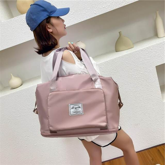 Große Kapazität, faltbare Reisetaschen für Damen, Fitnessstudio, Yoga, Aufbewahrung, Umhängetasche, Herren, wasserdichtes Gepäck, Handtasche, Reisetasche_voghion.com