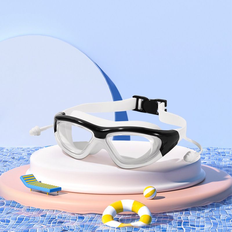 Kinderzwemvest met geïntegreerde oordopjes, groot frame, waterdicht, anti-condens, HD-duiken voor jongens en meisjes, zwemmen_voghion.com