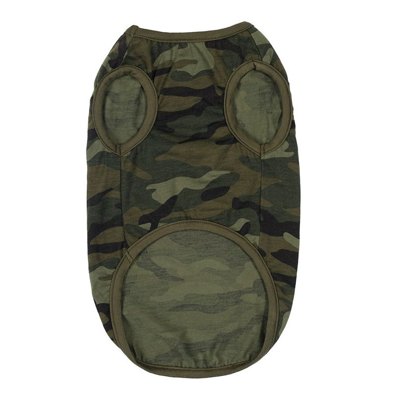 Spring Summer Thin Dog Clothes Army Green Camouflage Two-Legged Short Sleeve T-Shirt For Small, Medium, And Large Dogs_voghion.com