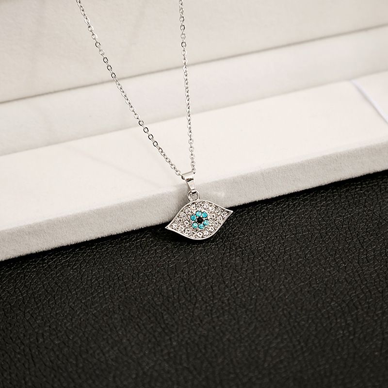 Collier œil du diable à la vente transfrontalière européenne et américaine, niche simple, collier attrape-rêves rétro avec abeille et diamants incrustés_voghion.com