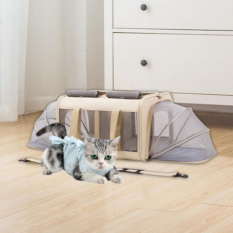 Trasportino da viaggio per gatti di grandi dimensioni, trasportino da viaggio per animali domestici, pieghevole, portatile, per cani, trasportino per cuccioli, conigli, cani di piccola taglia, escursionismo e campeggio_voghion.com