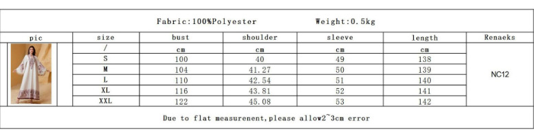 NC12 Muslim Robe Dubai Printed Women's New Light Luxury Evening Dress_voghion.com