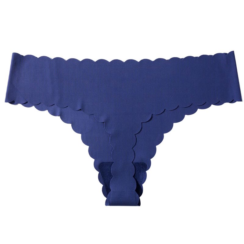 2025d Seamless One-Piece Thong With Ribbed Cotton Crotch, Low Waist Women's Sports Yoga Underwear_voghion.com