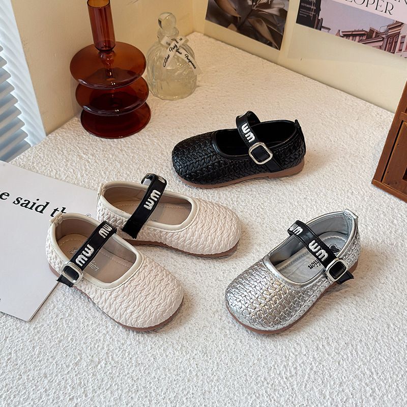 2025 sommer Neue Koreanische Stil Elegante Single Für Kinder, Mädchen Flach Weiche Sohle Vielseitig Leder Schuhe_voghion.com