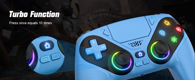 Controller für PS5/Playstion 5 Pro/Slim/PC-Konsole Wireless Gamepad Game Joystick RGB-Leuchten Turbo Touchpad Hall Trigger_voghion.com