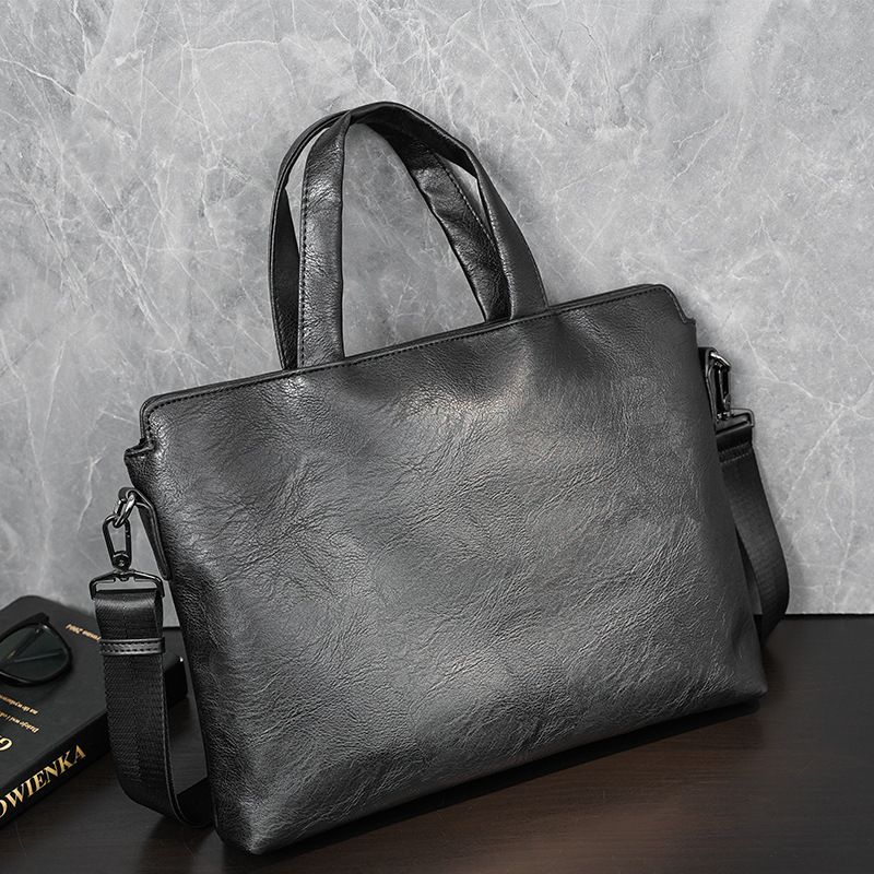 Borsa a mano orizzontale leggera da uomo, borsa a tracolla per documenti informatici, borsa a tracolla_voghion.com