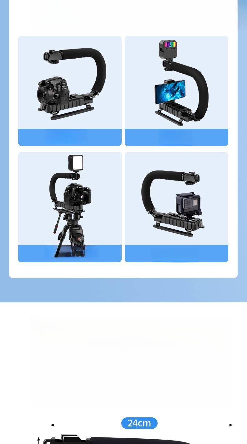 U-Shaped Phone Gimbal Handheld Stabilizer Shooting Follow-Shot Artifact Camera Motion Control Vlog Stand_voghion.com